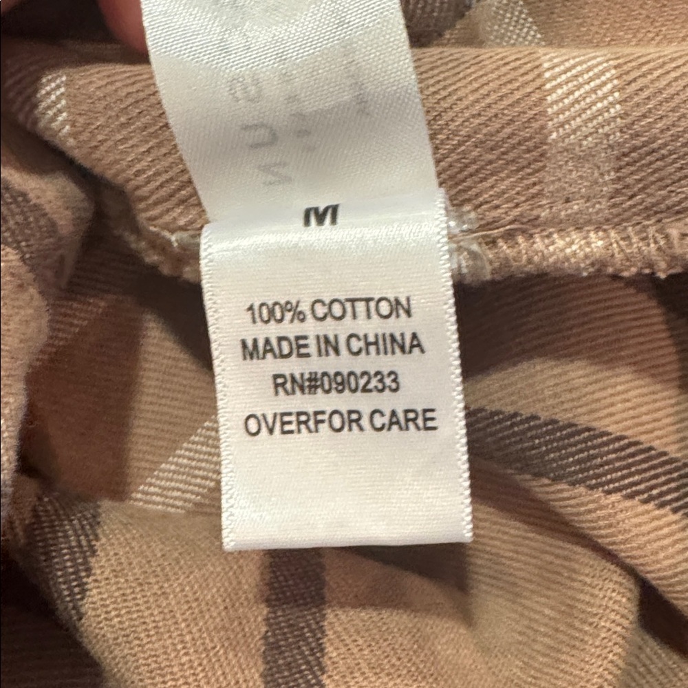 Men's Pacsun Brown Washed Cropped Flannel Shirt. Size Med - Picture 6 of 7